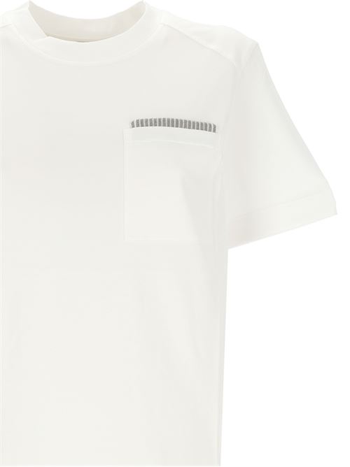 T-shirt in cotone bianco BRUNELLO CUCINELLI | M0T81HR200C6159